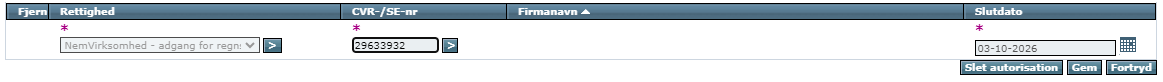 >Du skal i det næste felt skrive CVR nummeret 29633932